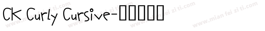 CK Curly Cursive字体转换